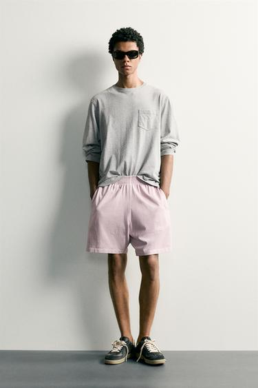 BERMUDA CHÁNDAL LIGERO LAVADA - Malva de Zara - Imagen 0