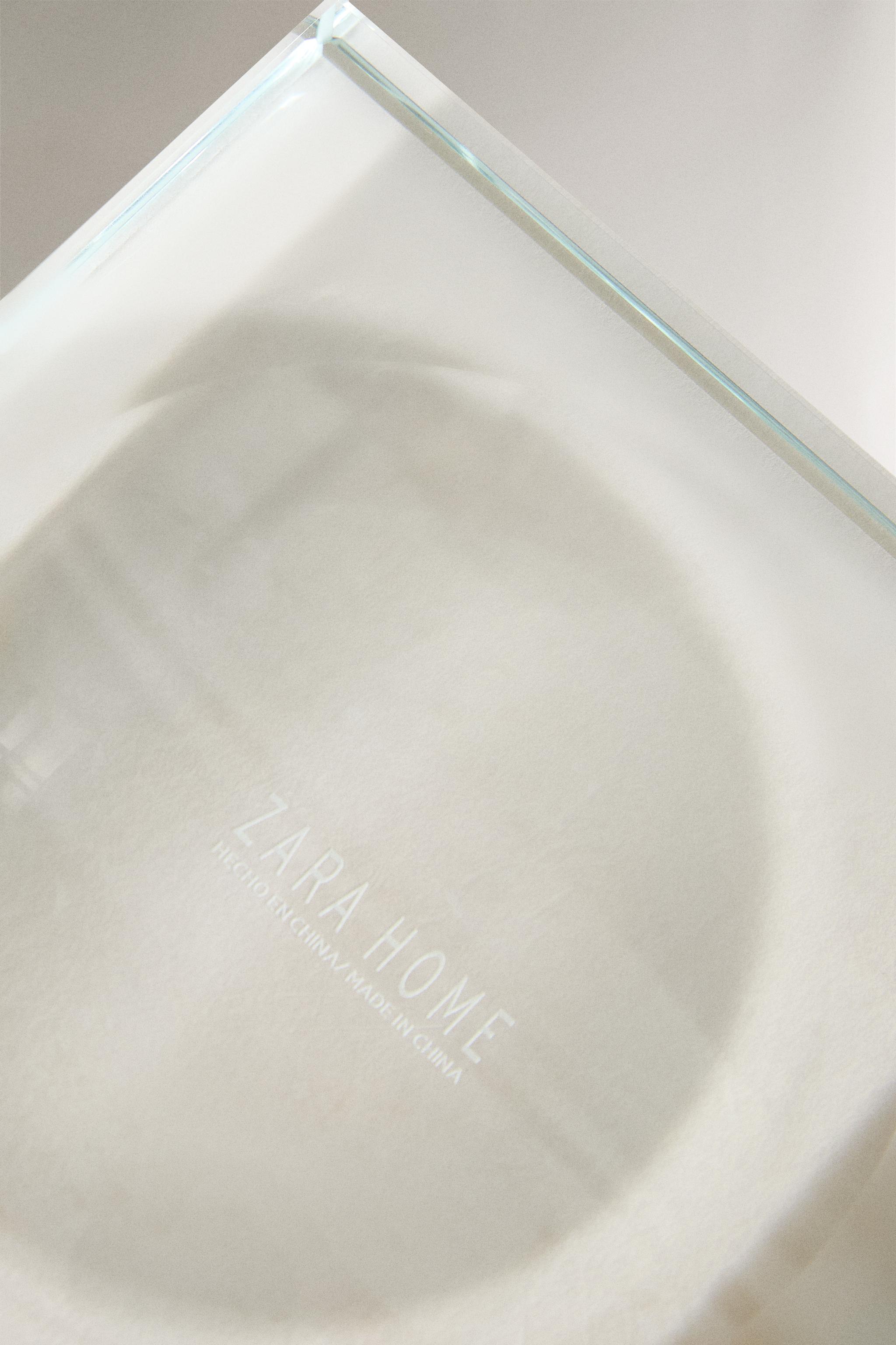 BOUGEOIR PLAT VERRE