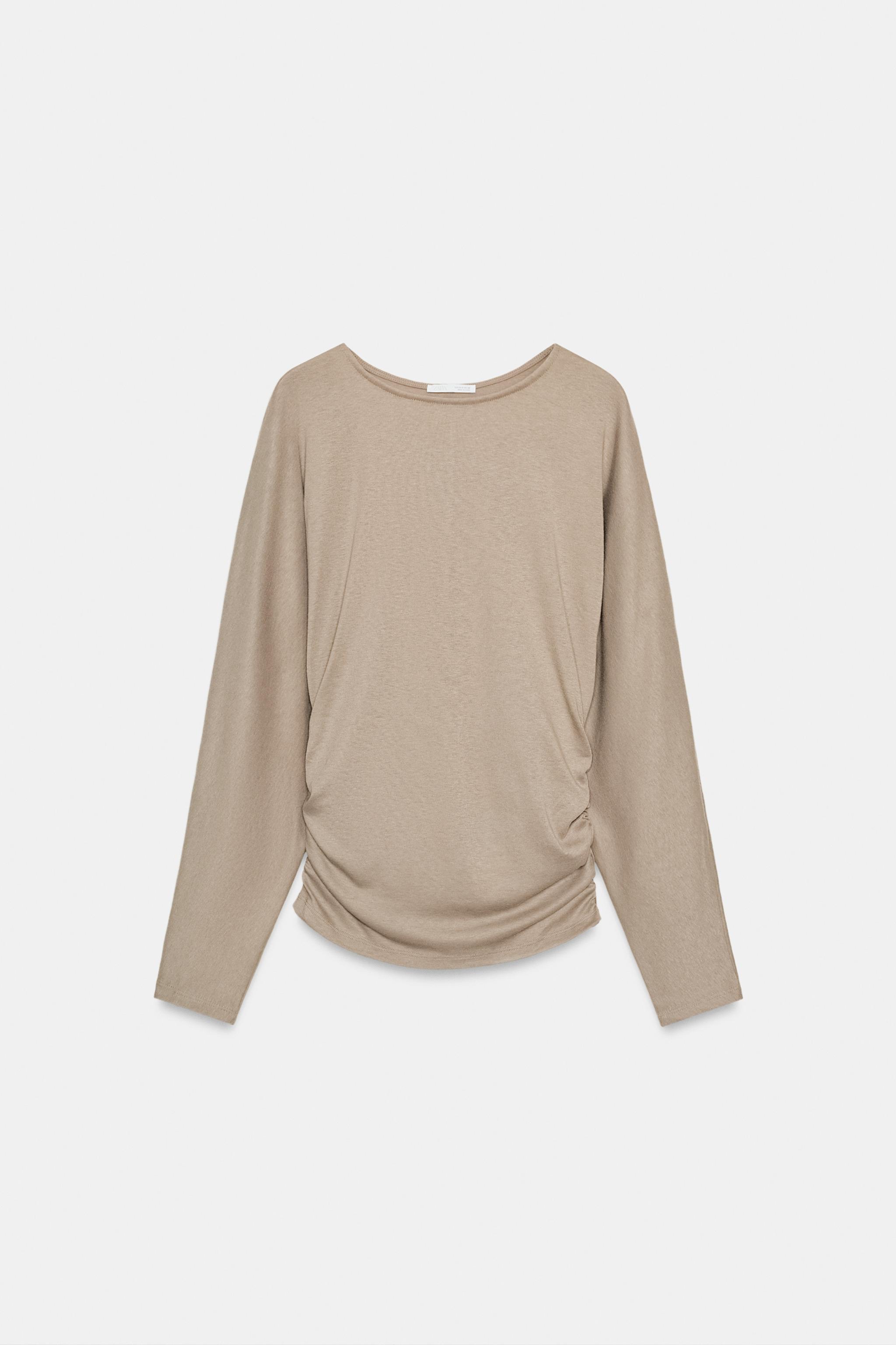 SIDE DRAPED T-SHIRT