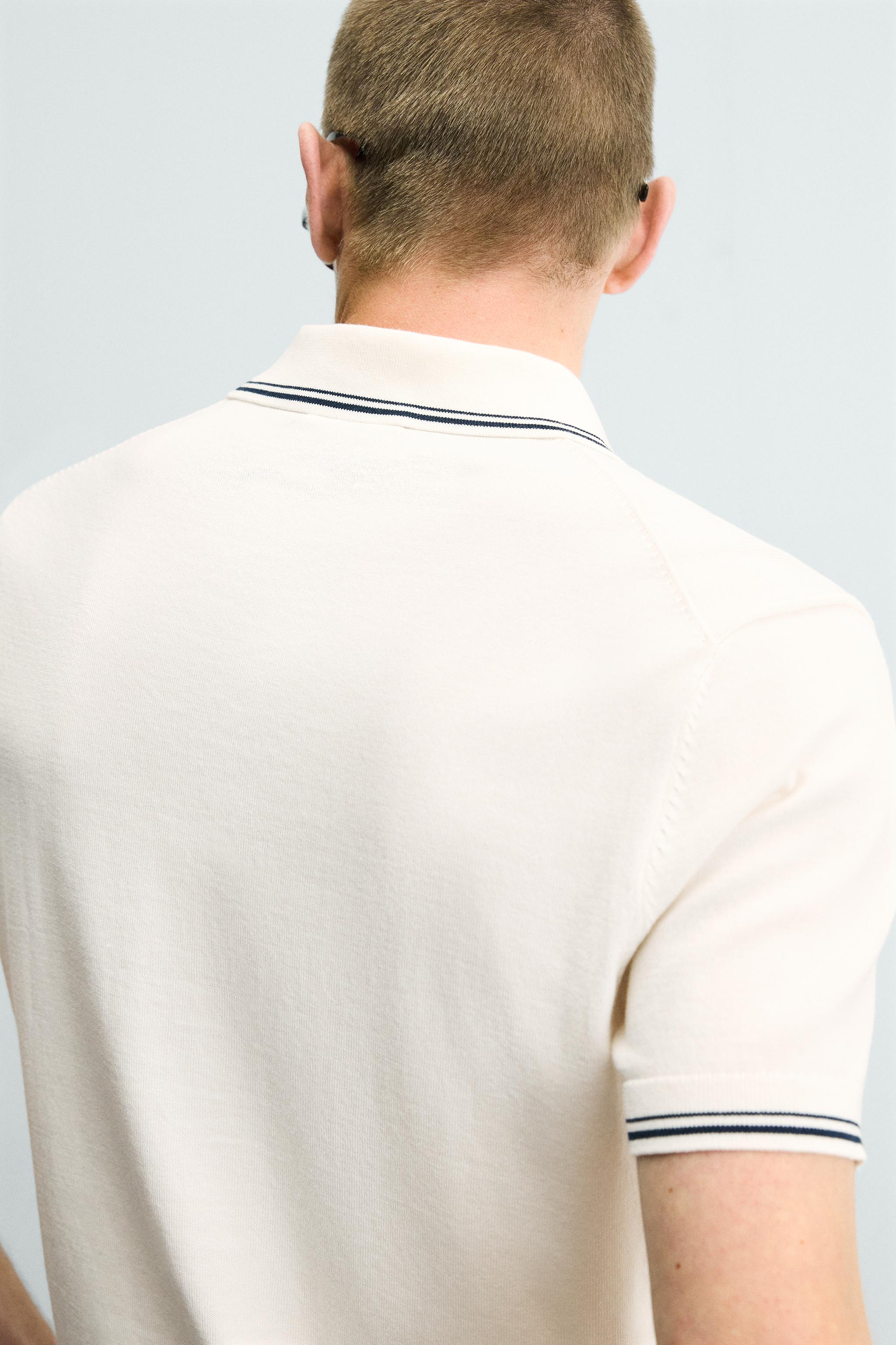 POLO EN MAILLE REGULAR FIT CONTRASTE