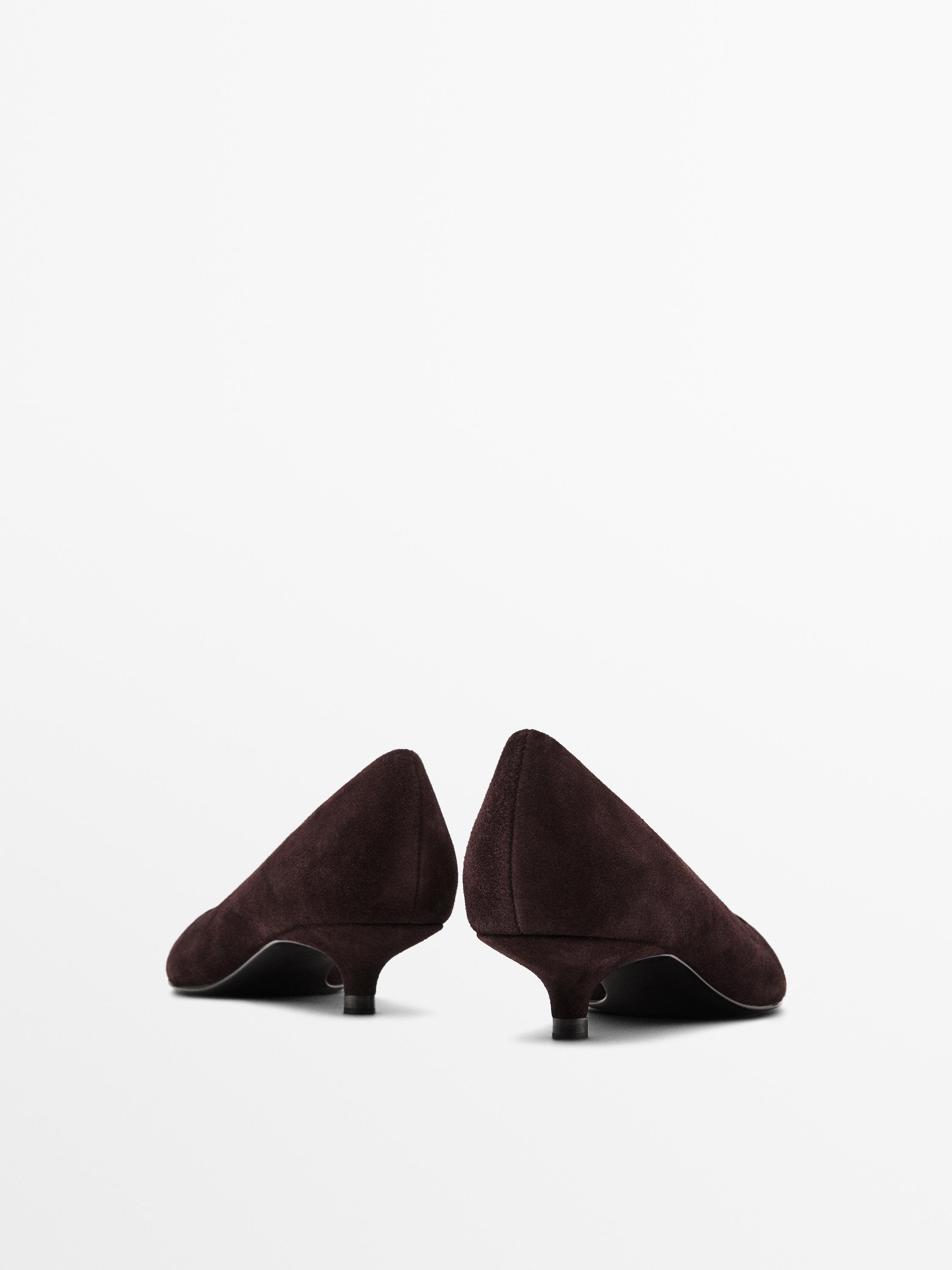 Suede high-heel shoes