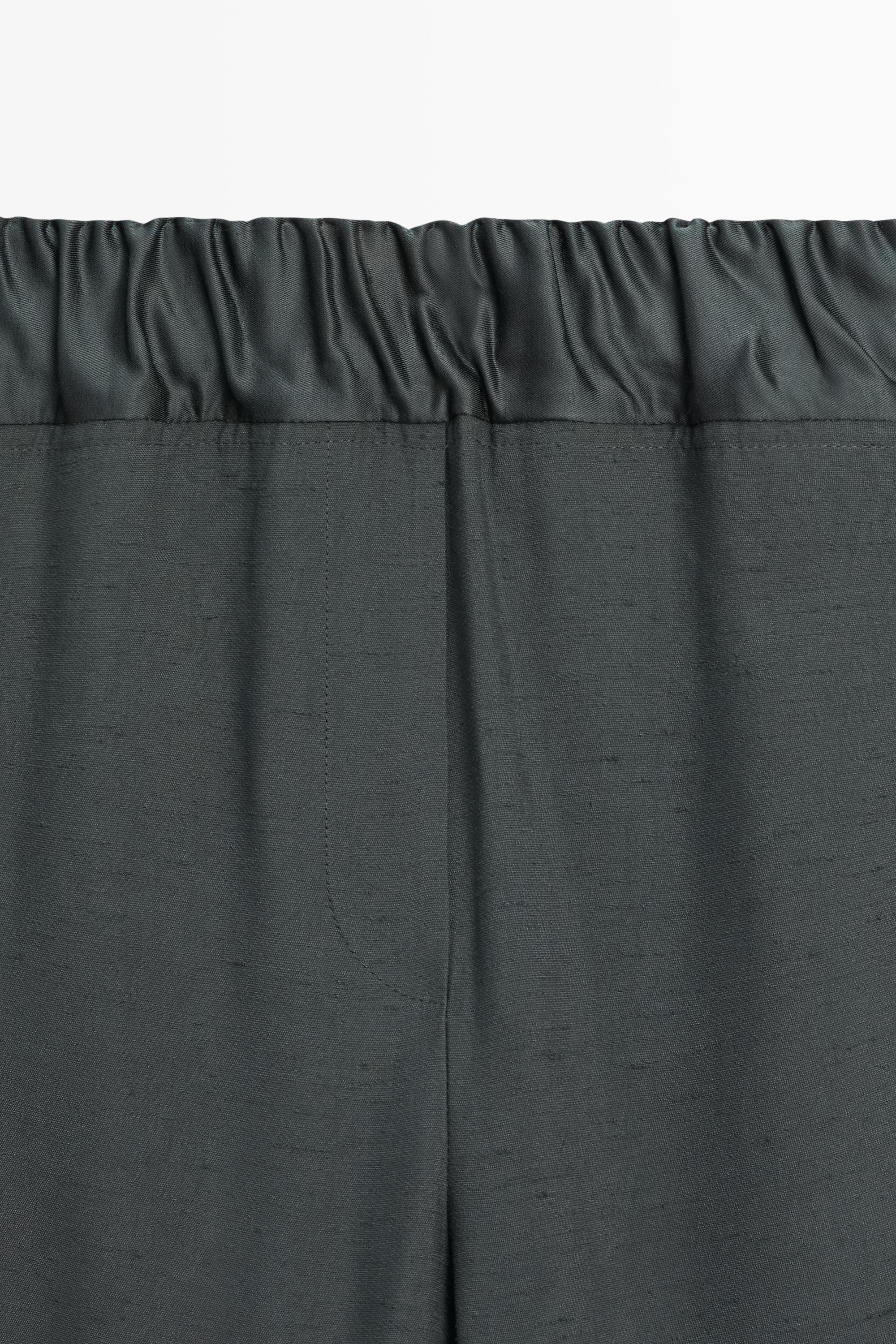 Studio total look elasticated pants — Petrol blue