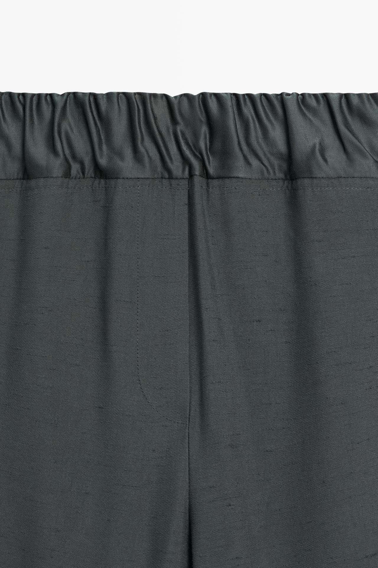 Studio total look elasticated pants — Petrol blue