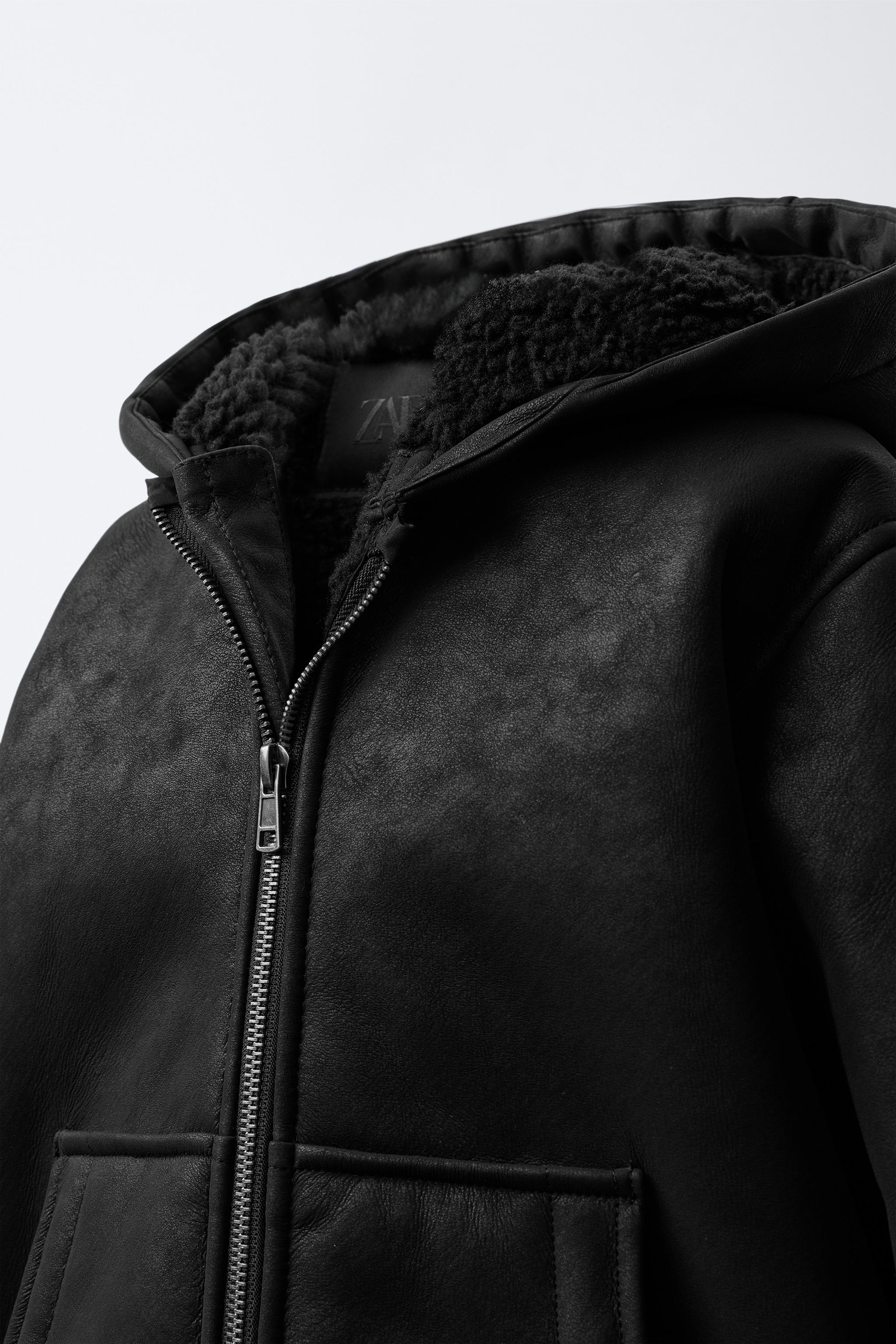 JAQUETA DUPLA FACE COM CAPUZ - Preto | ZARA Brasil