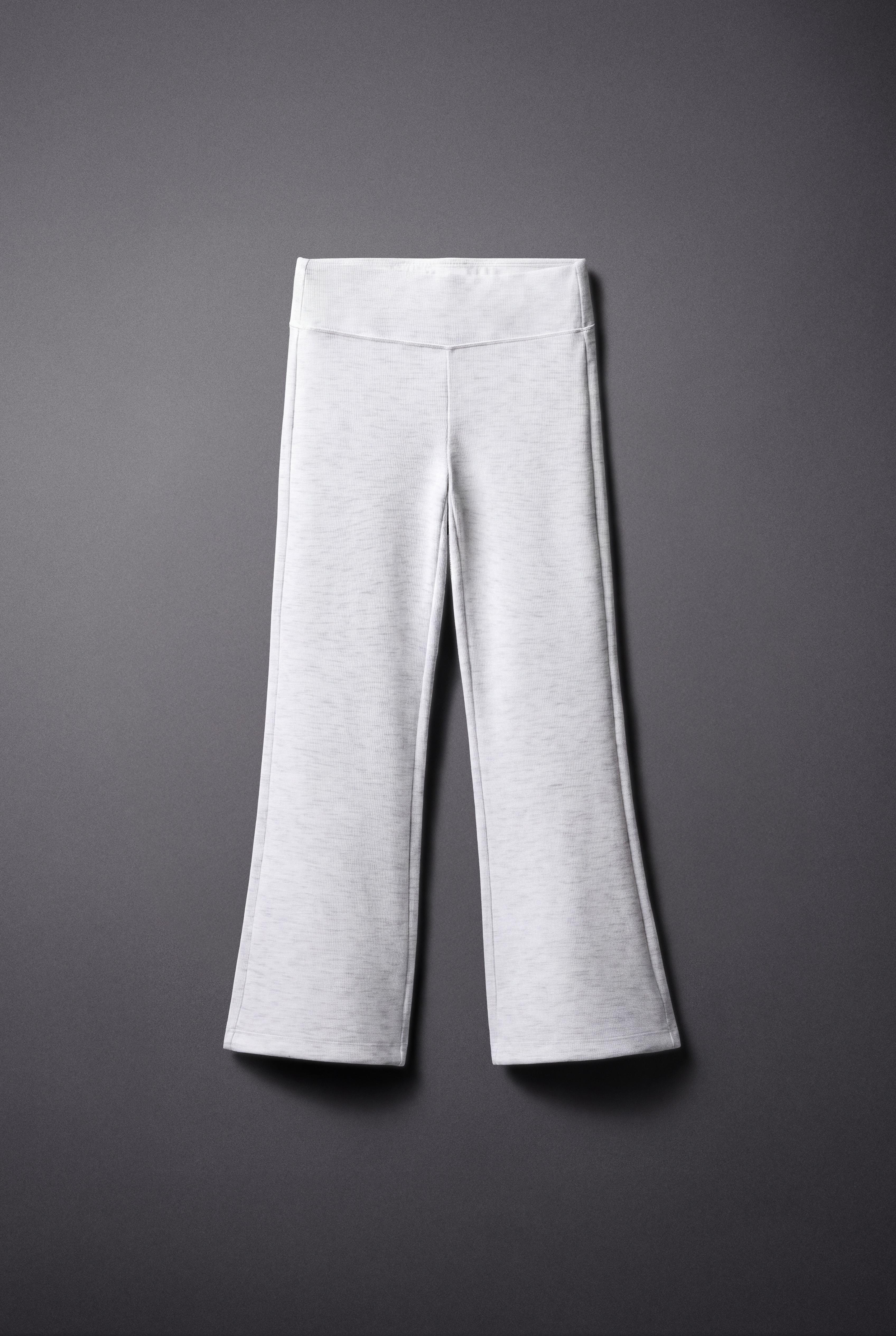 FLARE GYM PANTS — Gray marl