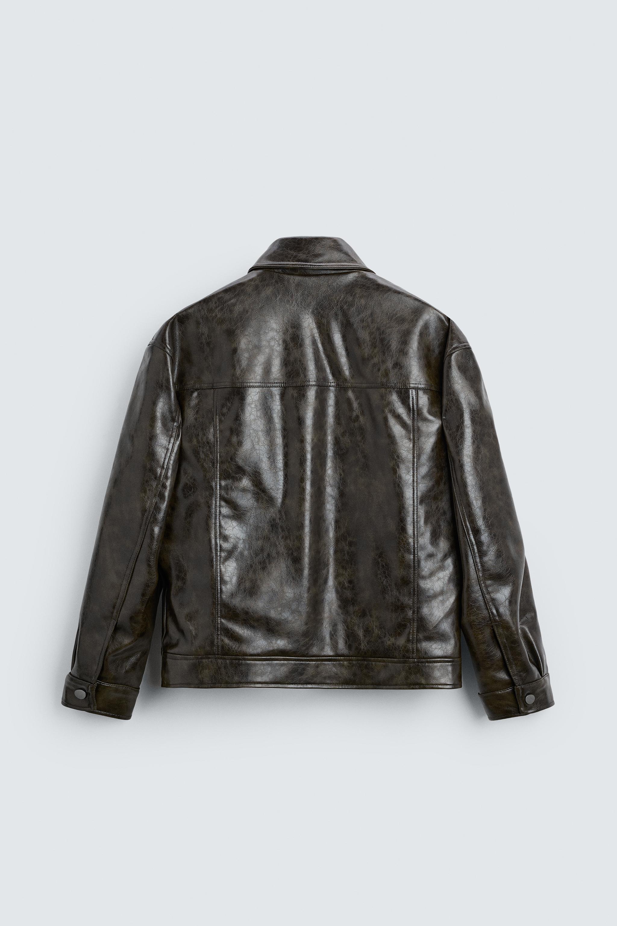 FAUX LEATHER JACKET - Green | ZARA United States
