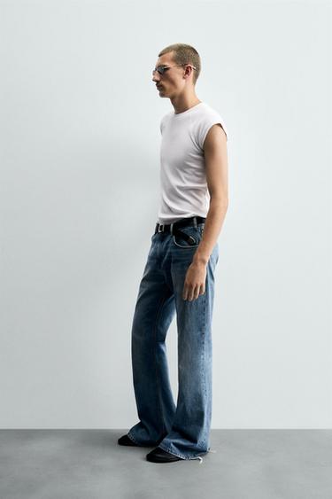 FLARE FIT JEANS - Light blue by Zara - Image 3