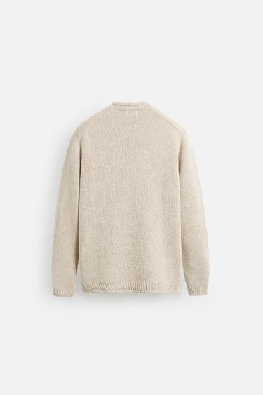 RUSTIC TEXTURED KNIT SWEATER - Ecru by Zara - Image 8