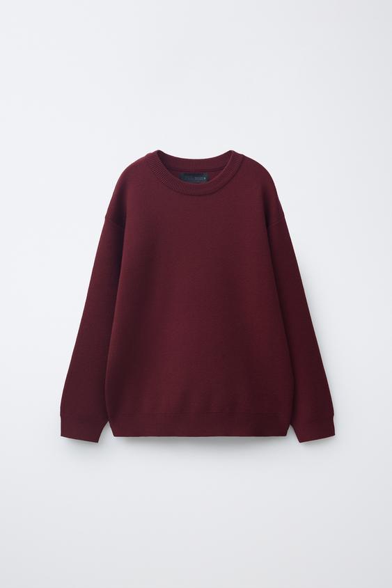 JERSEY PUNTO LISO - Burgundy de Zara - Imagen 0