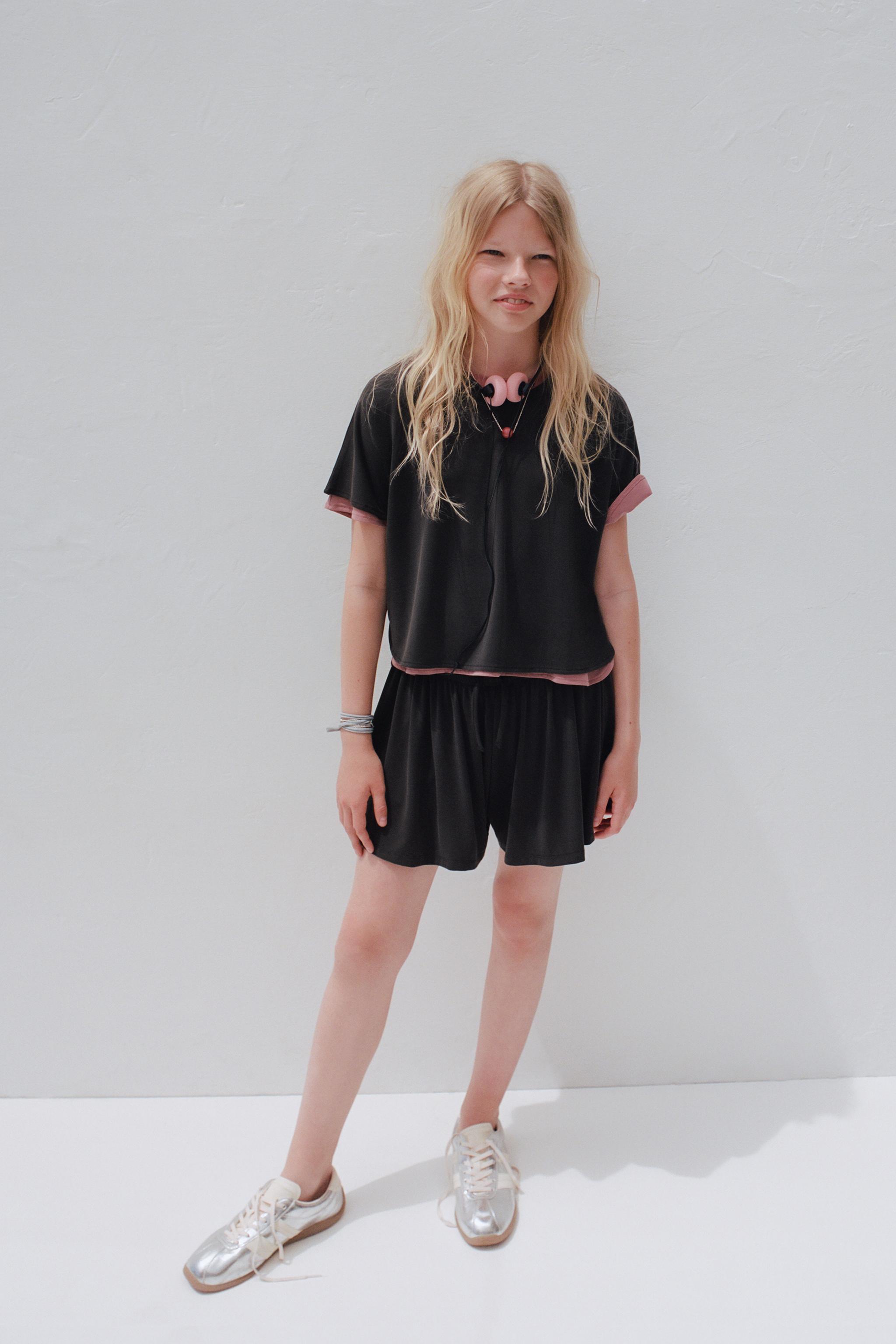 FLOWY SPORTY MODAL SHORTS — Anthracite grey