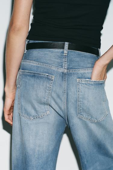 JEAN TRF DROIT LARGE TAILLE HAUTE - Indigo de Zara - Image 4