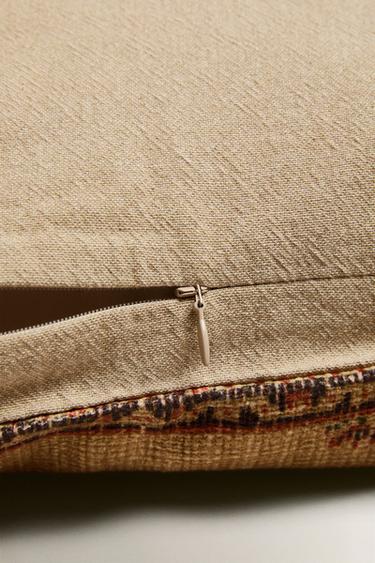 CUSHION COVER WITH FLORAL DETAIL - Light beige by Zara - Image 3