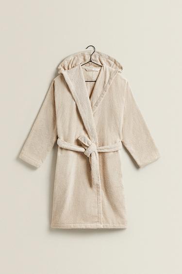 HOODED BATHROBE (360 GXM²) - Sand by Zara