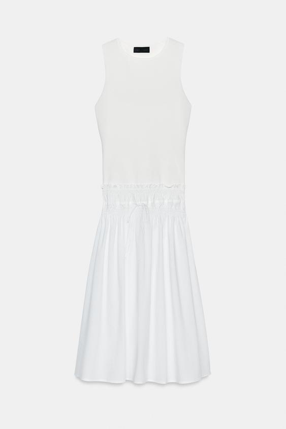 CONTRAST MIDI DRESS - White by Zara - Image 0