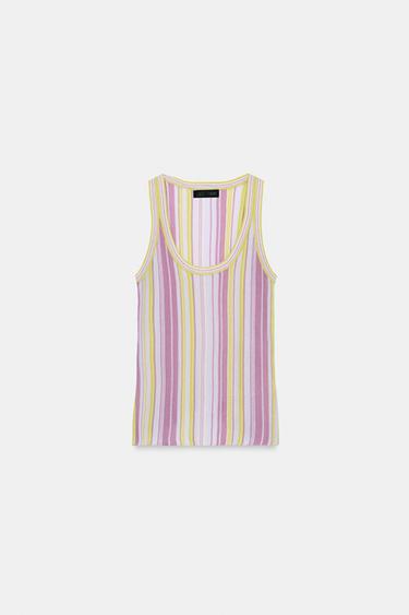 STRIPED KNIT TOP - Multicoloured by Zara - Image 3