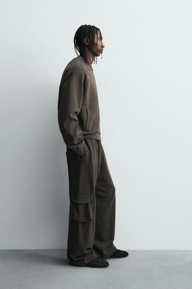 WASHED BOMBER JACKET - Brown by Zara - Image 3