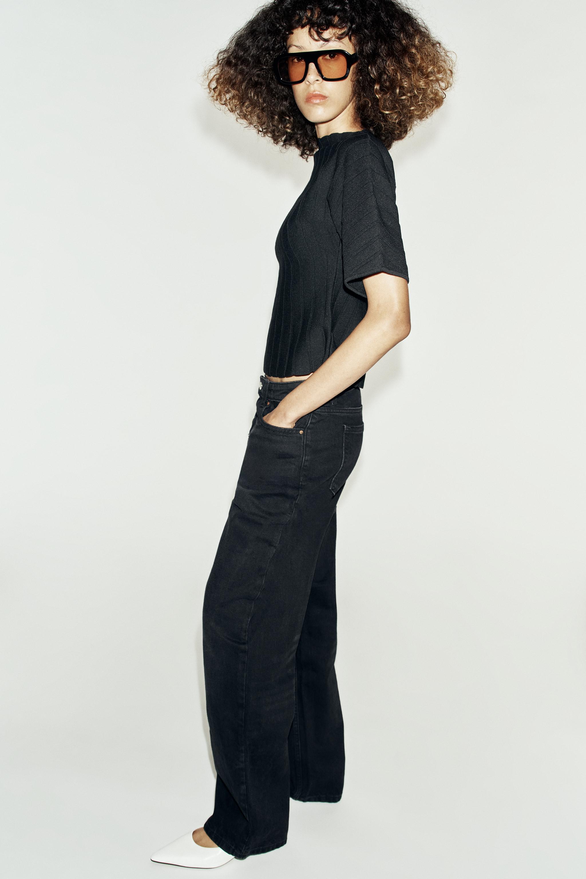 Женские свитеры Zara RIBBED KNIT TOP — фото 5