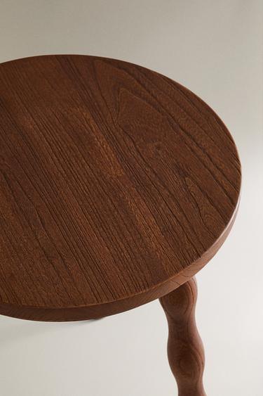 TABOURET EN BOIS D'ORME - Marron de Zara - Image 2