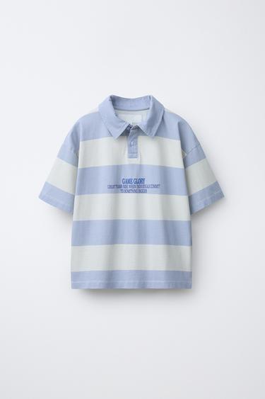 STRIPED POLO SHIRT - Blue/White by Zara