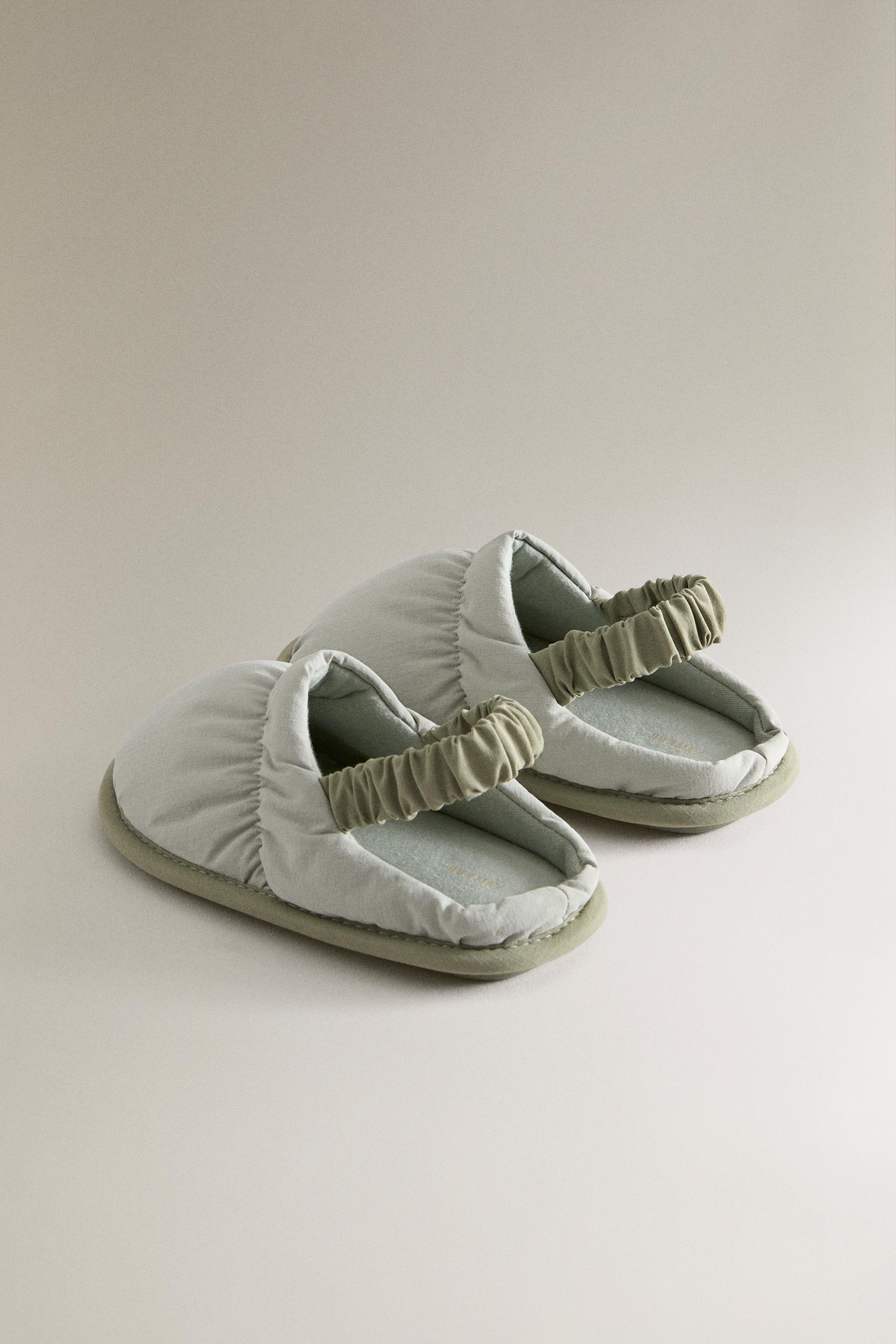 Детские тапочки Zara KIDS FABRIC SLIPPERS — фото 4
