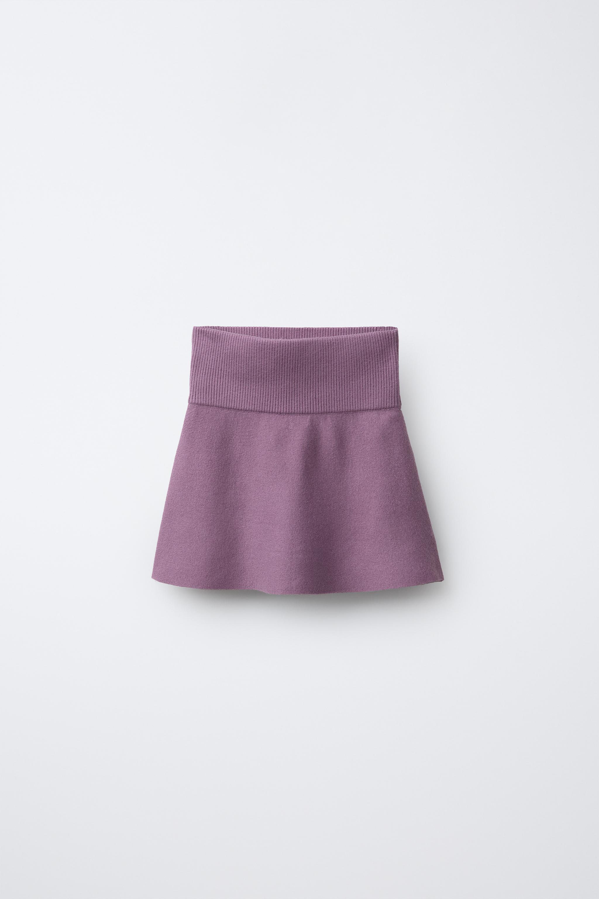 DT★Max Mara★earry ソフトニットミニスカート ニットミニスカート - ネイビーブルー | ZARA Japan / 日本