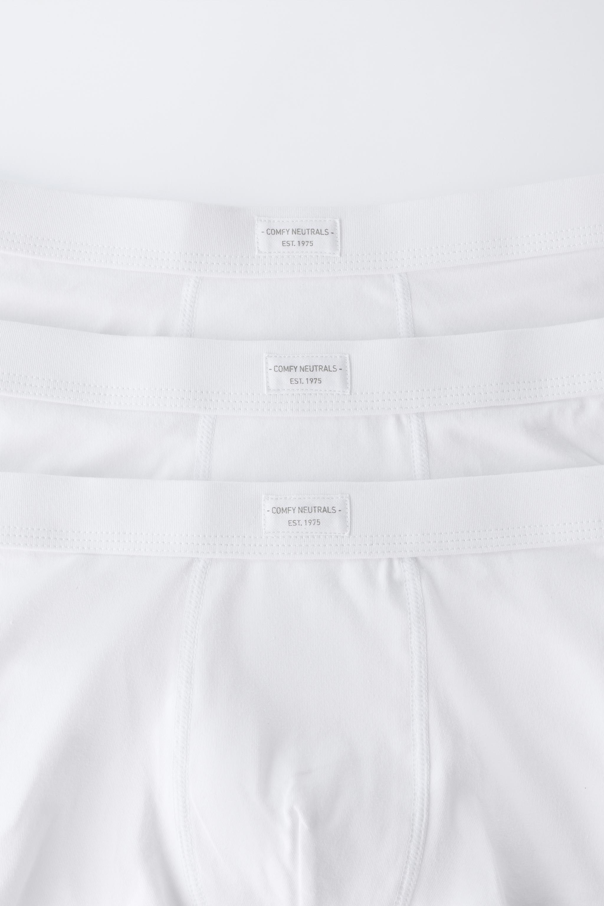 2-6 YEARS / THREE-PACK OF PLAIN BOXERS WITH LABEL — White (alternate view)