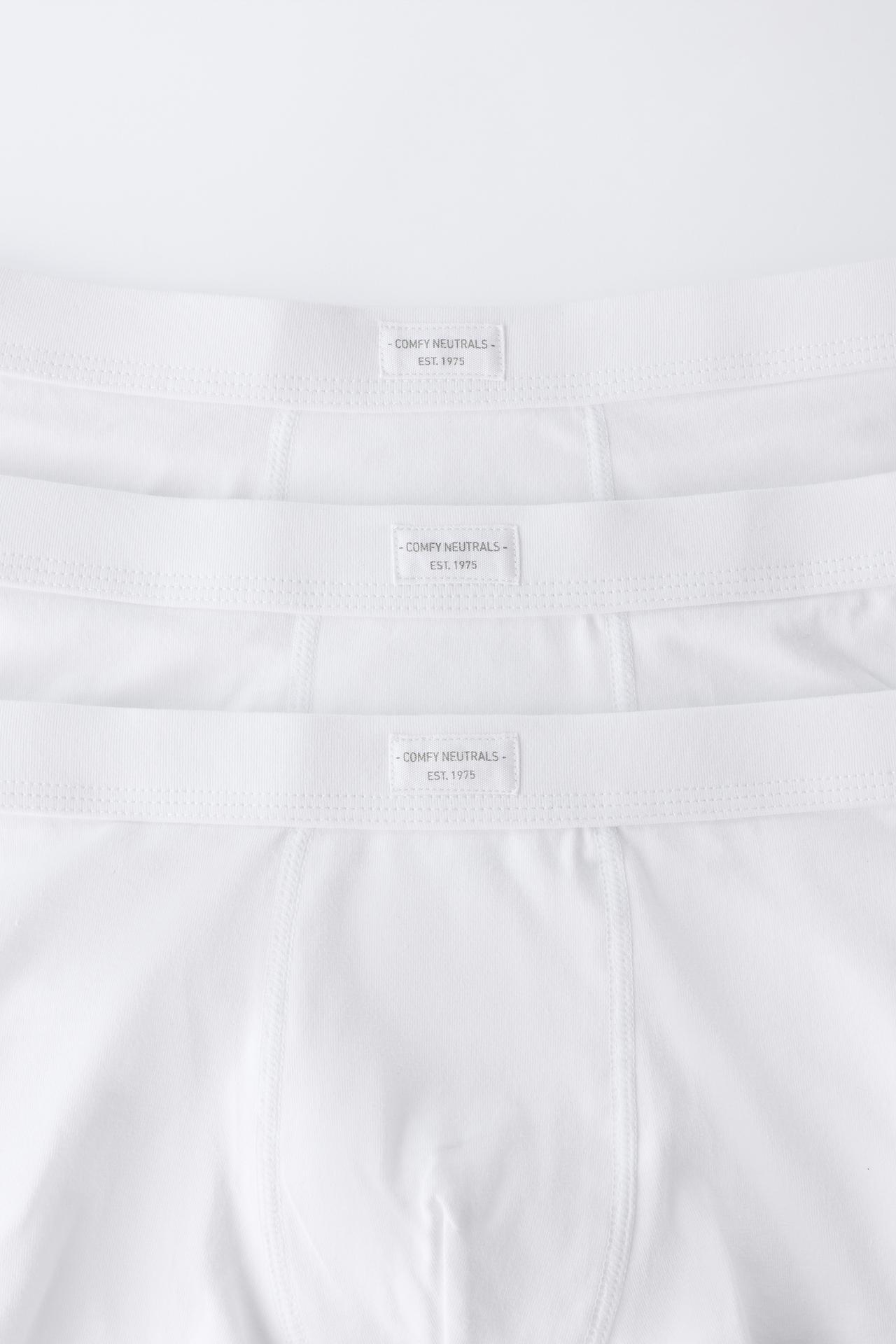 2-6 YEARS / THREE-PACK OF PLAIN BOXERS WITH LABEL — White