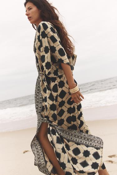 PRINTED KAFTAN DRESS - Multicoloured by Zara - Image 2
