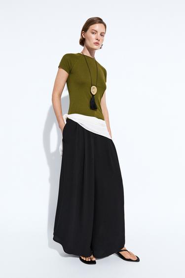 Zara Short Sleeve Raglan T-Shirt - Khaki - Image 0