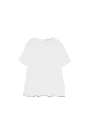 TOP WITH PLEATED HEM
