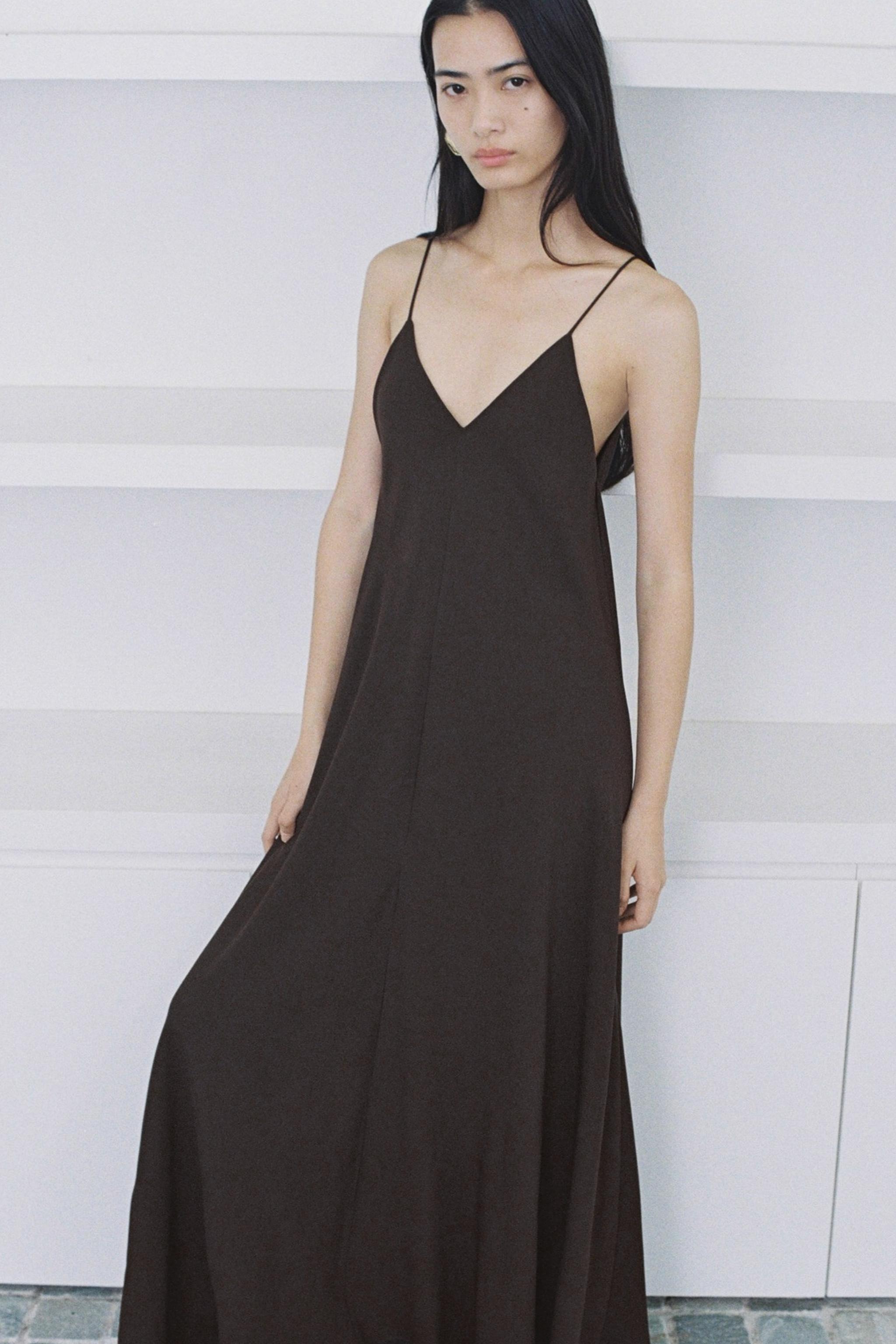 ZARA コレクション マキシ丈 ロング ドレス ワンピース ネイビー フレア ドレス＆ワンピース - レディース フレア | ZARA 日本