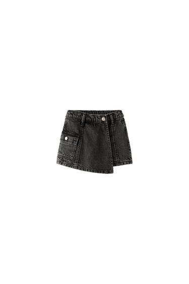 FALDA BERMUDA DENIM CARGO