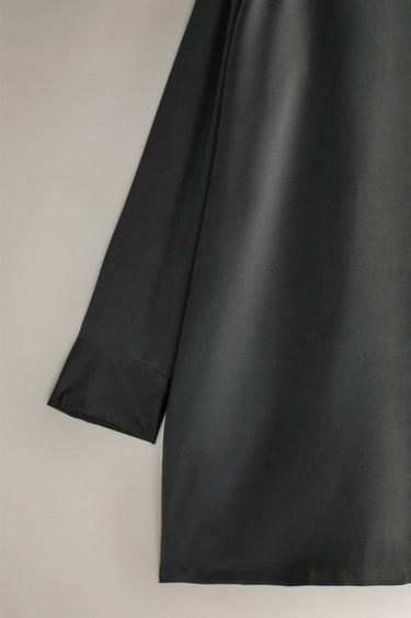 SILK SHIRT - Dark grey by Zara - Image 2