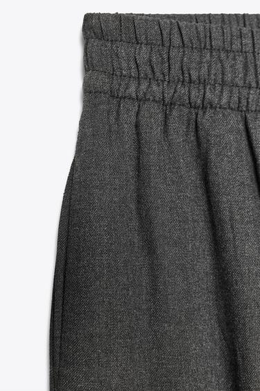 Zara STRAIGHT LEG PANTS - Dark gray