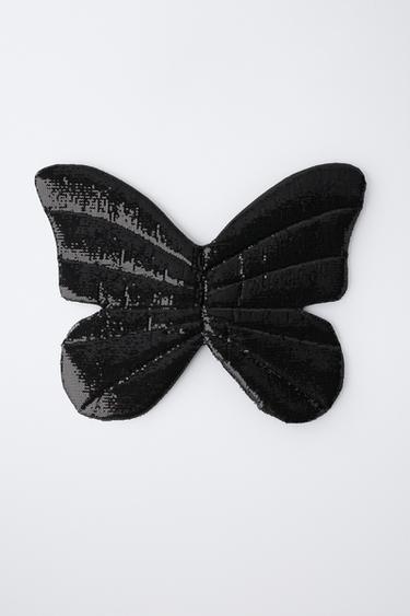SEQUINNED BUTTERFLY FANCY DRESS WINGS - Black by Zara - Image 3