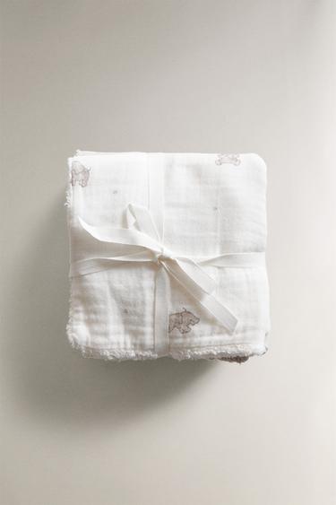 CHILDREN'S ELEPHANT MINI TOWEL (PACK OF 3) - Oyster-white by Zara - Image 0
