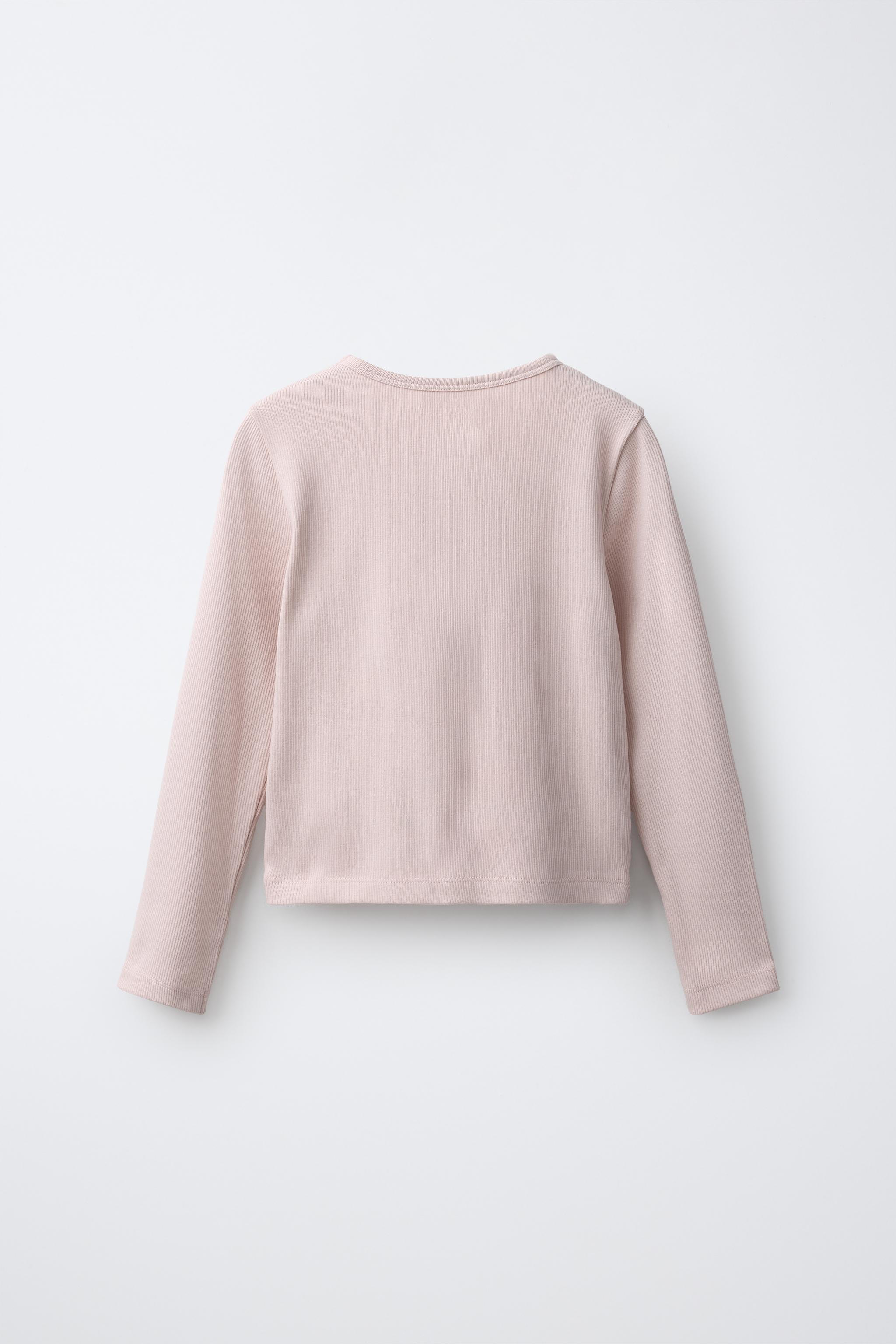 PEARL EMBROIDERED RIB T-SHIRT