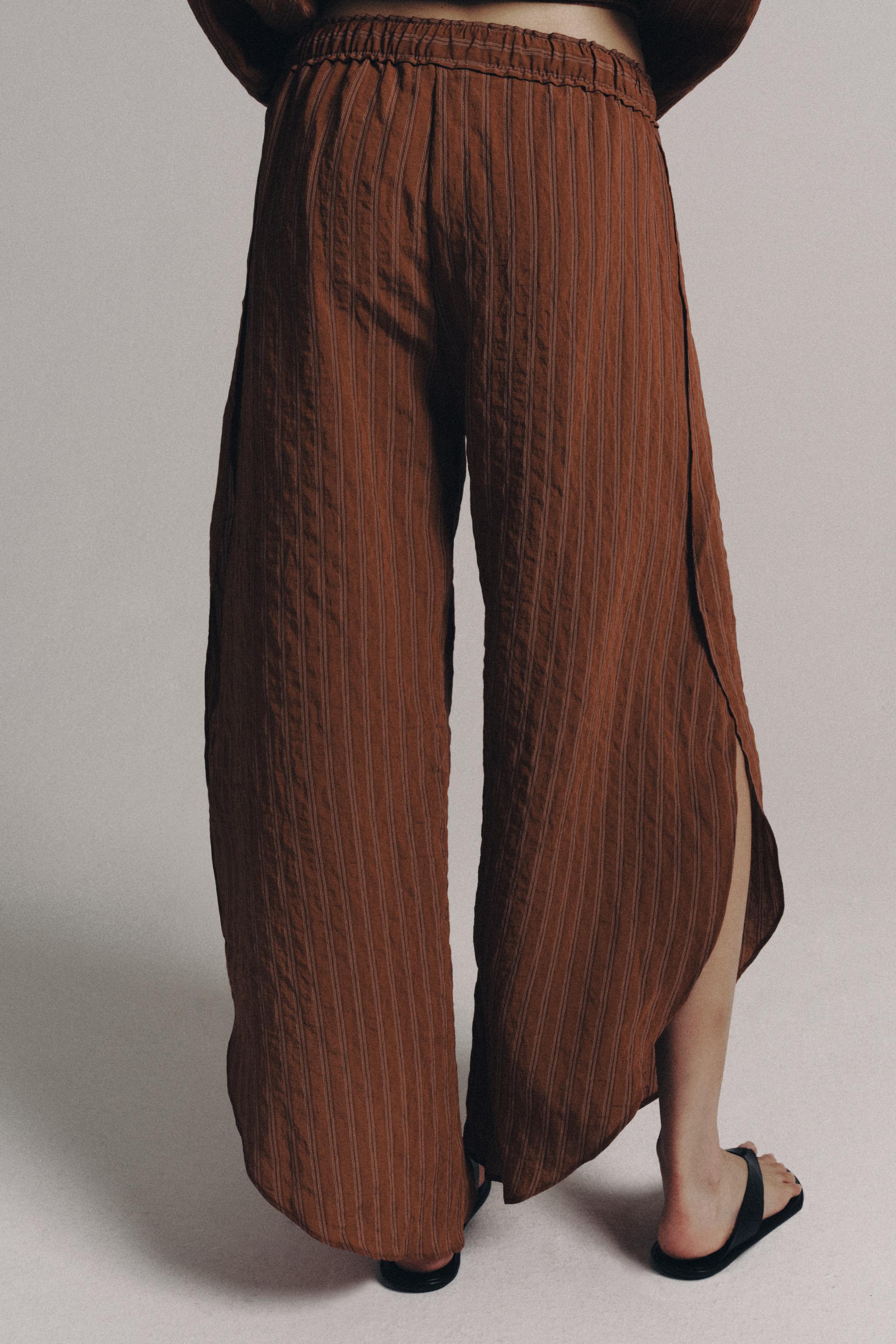 Женские брюки Zara ZW COLLECTION SIDE VENT TROUSERS — фото 4