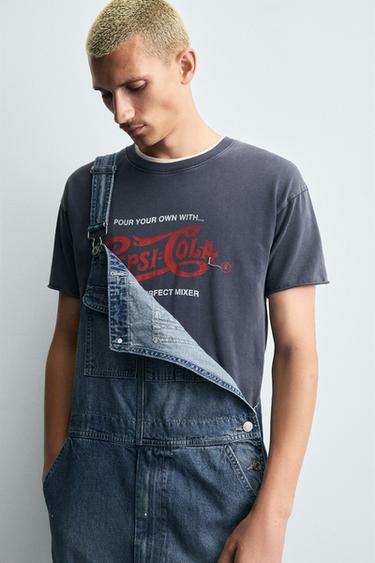 SALOPETTE EN DENIM BAGGY FIT - Bleu clair de Zara - Image 6