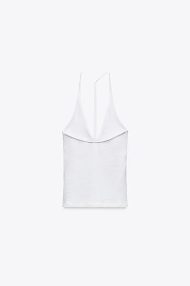 TOP HALTER BRIDE DOS - Blanc de Zara - Image 5