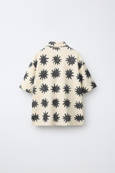 CHEMISE À IMPRIMÉ SOLEILS - Écru de Zara - Image 1