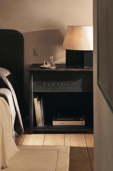 ASH BEDSIDE TABLE - Black by Zara