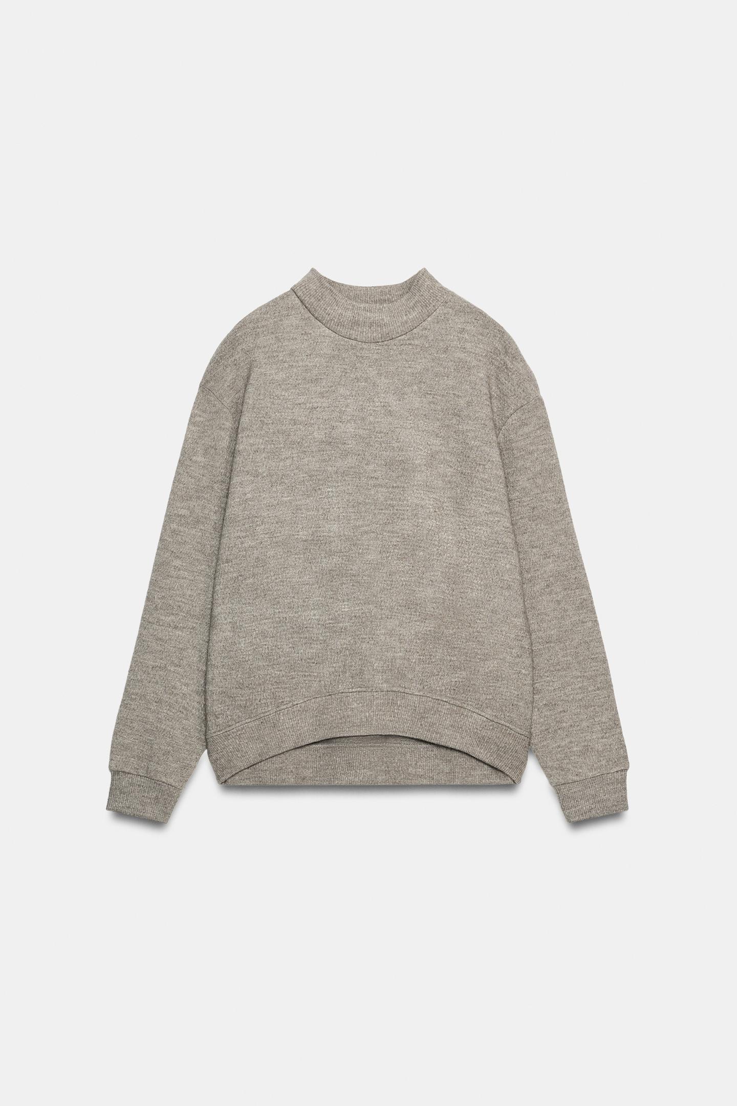 Женская толстовка Zara Soft, цвет: Серый меланжевый — фото 5