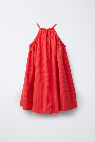 ROBE À TEXTURE - Rouge de Zara - Image 1