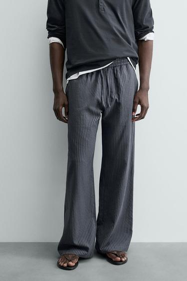 PANTALÓN JOGGER RAYAS - Grisáceo de Zara