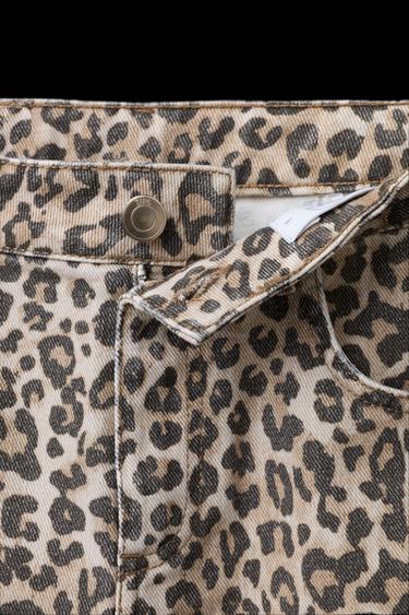 BARREL ANIMAL PRINT JEANS - Brown by Zara