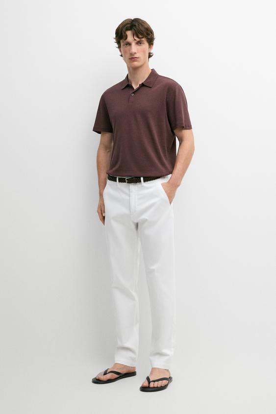 Cotton blend slim fit pants from Zara - $130