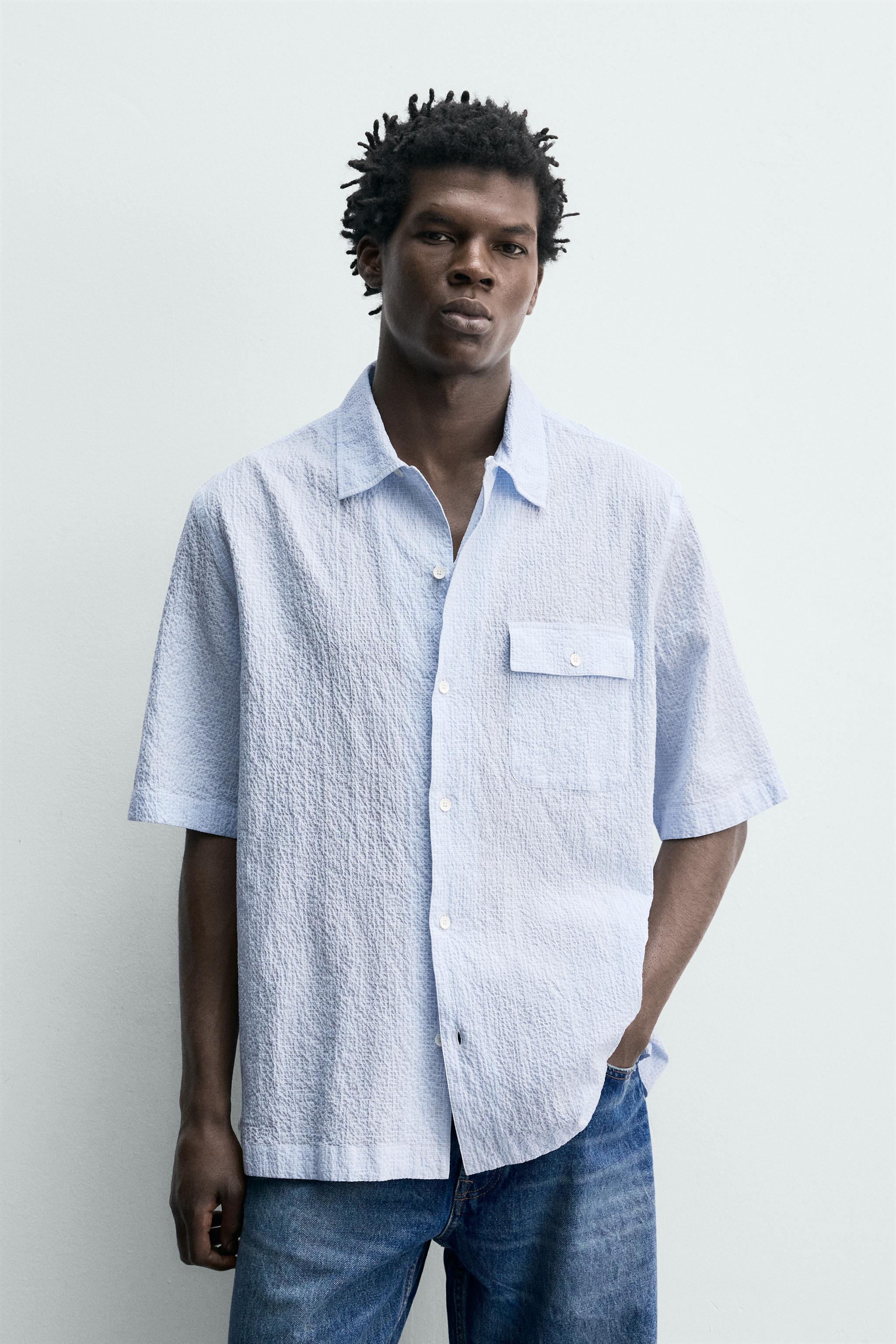 TEXTURED PLAID SHIRT