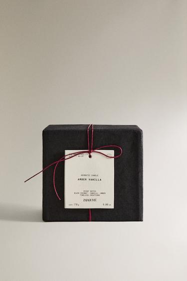 (170 G) AMBER VANILLA SCENTED CANDLE - stone by Zara - Image 3