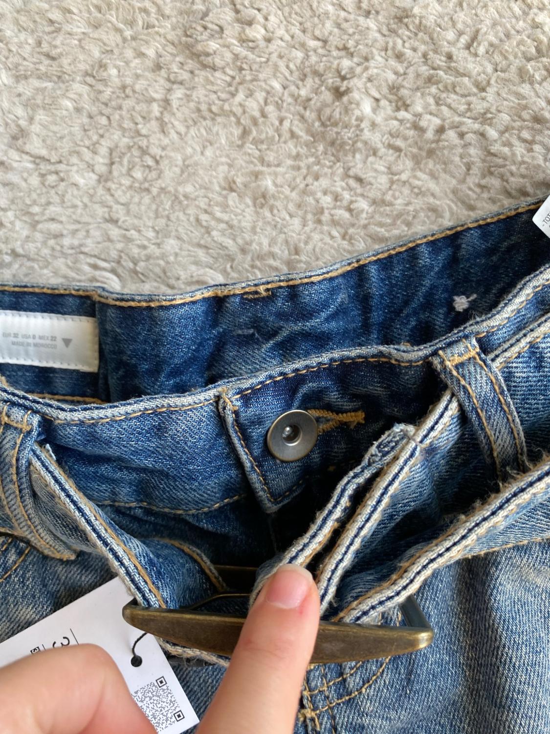 TRF DENIM SHORTS WITH BELT - Image 4